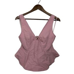 Free People Pink Sleeveless Top XS Women’s Tie Front NWT